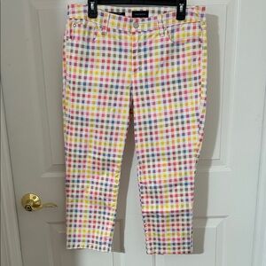 Charter Club Multicolor Checkered capriJeans